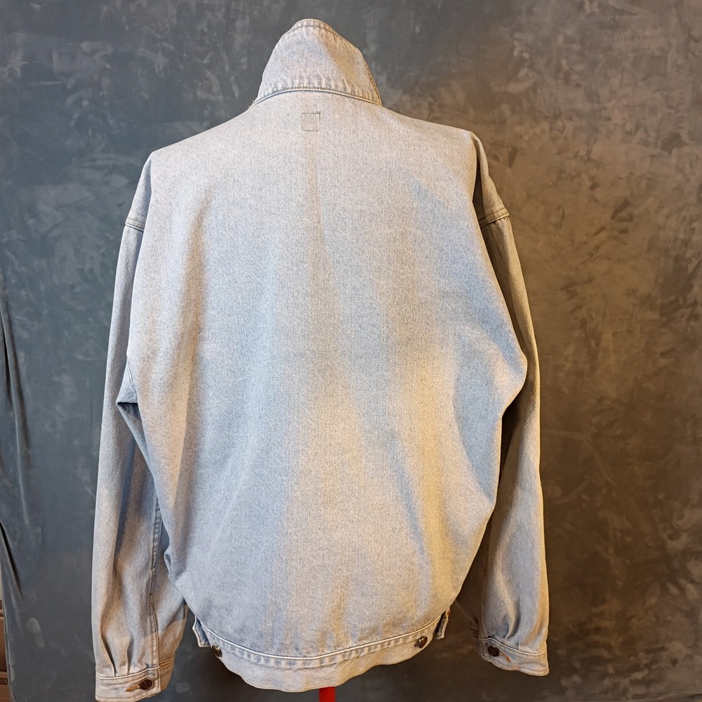 Vintage Barry Manilow UK 98 Tour Denim Jacket Light Wash Mens XL Concert Merch - Picture 4 of 7